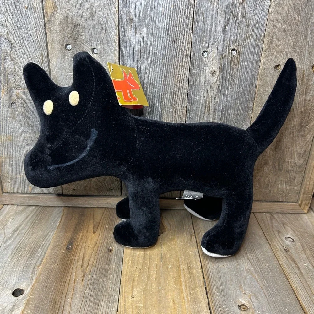 Javier Mariscal Julián the Cubist Dog plush Cha Cha Black Velvet Artist Design